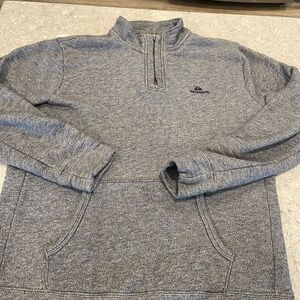 Quiksilver Waterman Men's Heather Gray Zip-Up Sweater-XXL